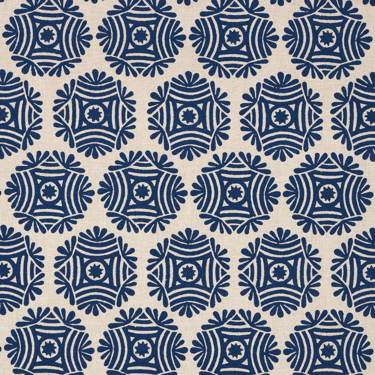 GILDED STAR BLOCK PRINT_NAVY ON NATURAL