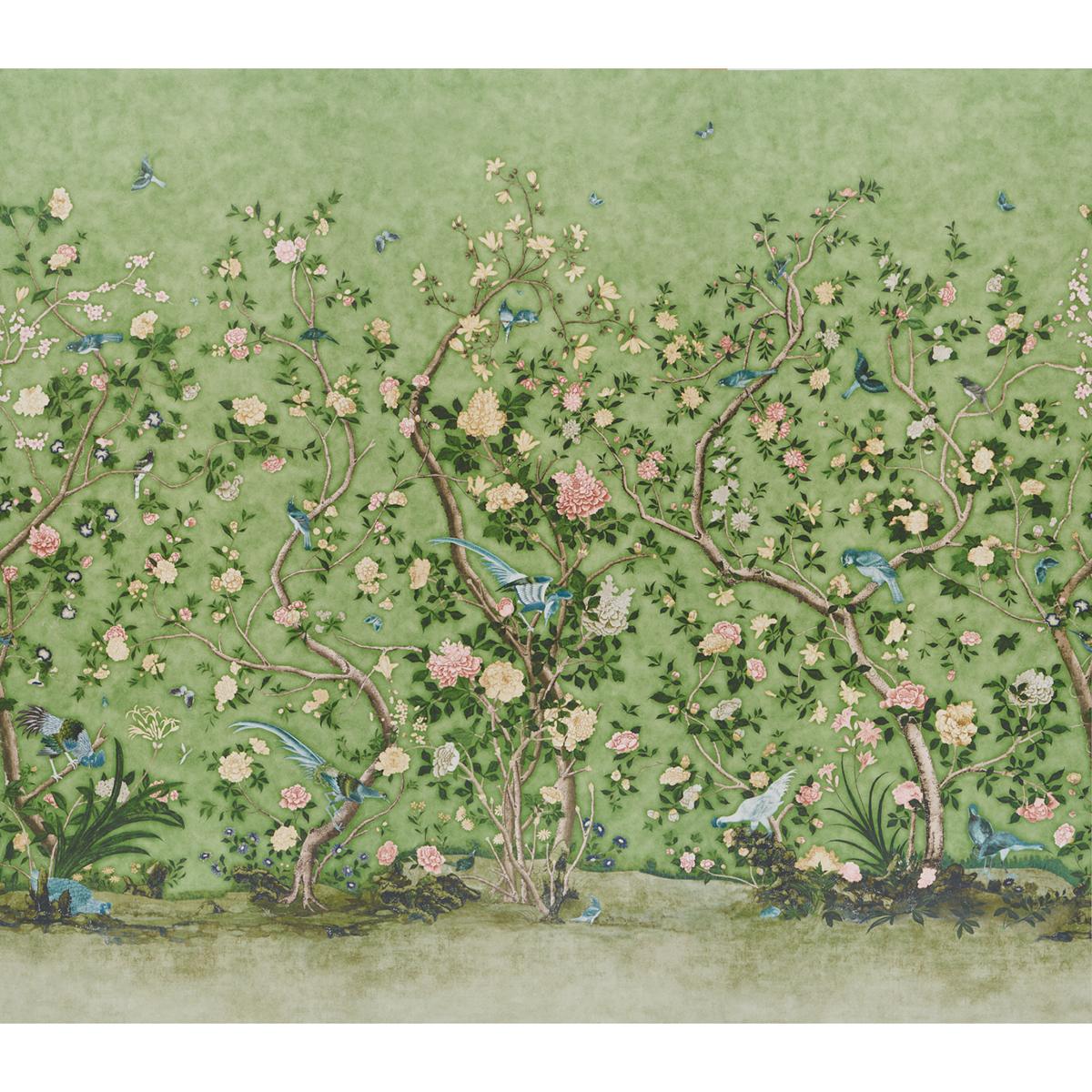 LES OISEAUX PANEL SET_APPLE GREEN