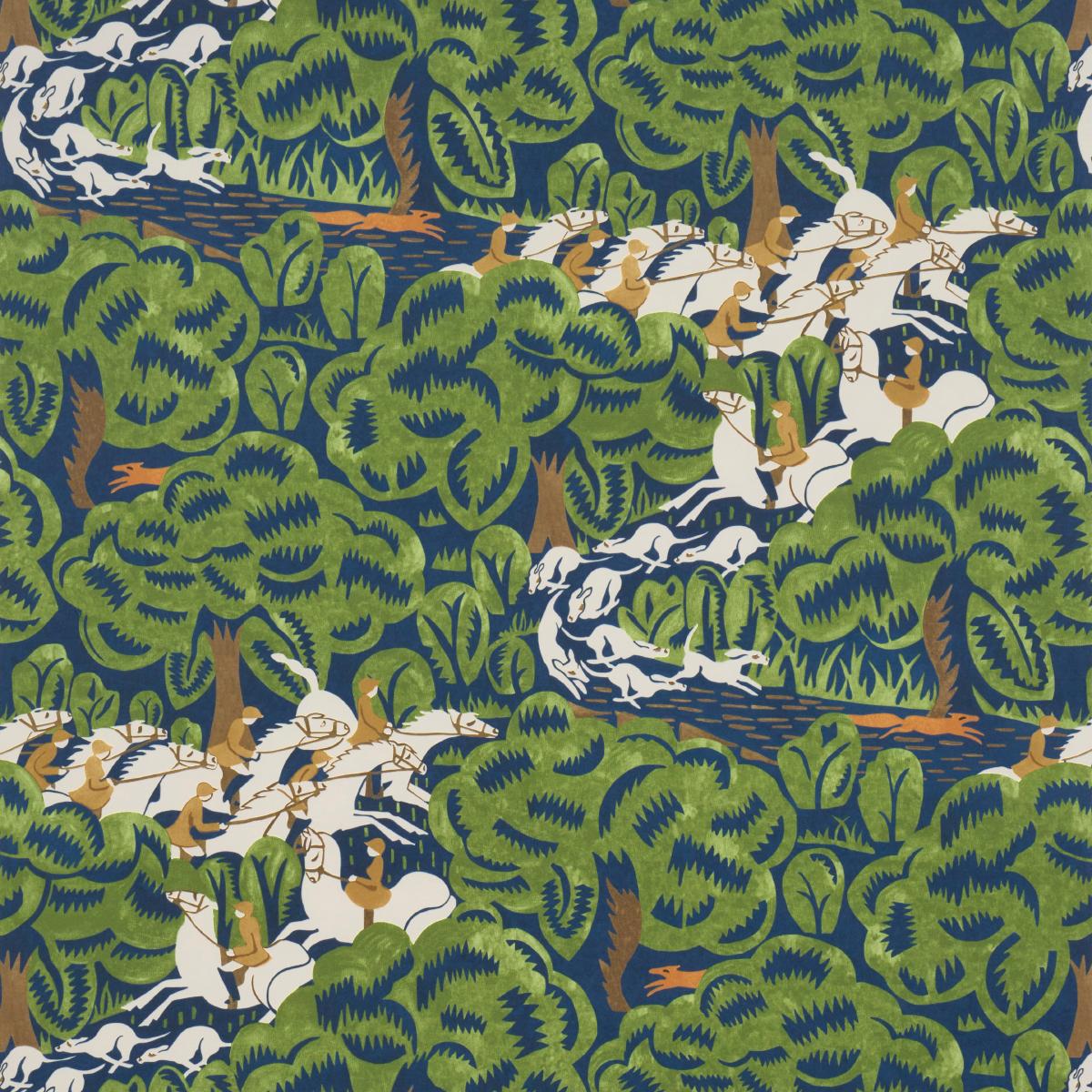 MARGARET SCHLOEMAN'S FOX CHASE_NAVY & GREEN