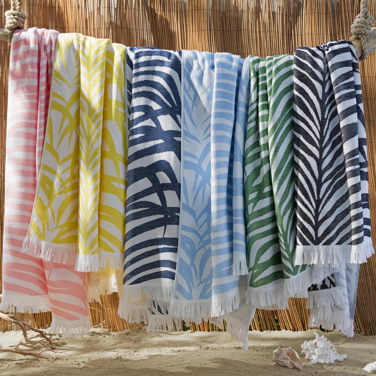 Zebra Palm Beach Towel_POOL BLUE