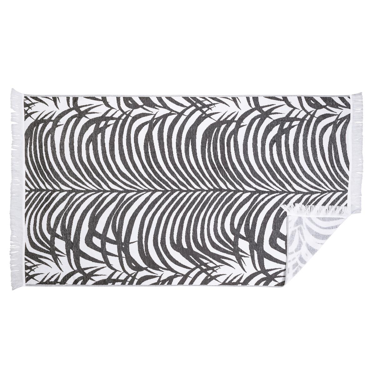 Zebra Palm Beach Towel_BLACK SAND