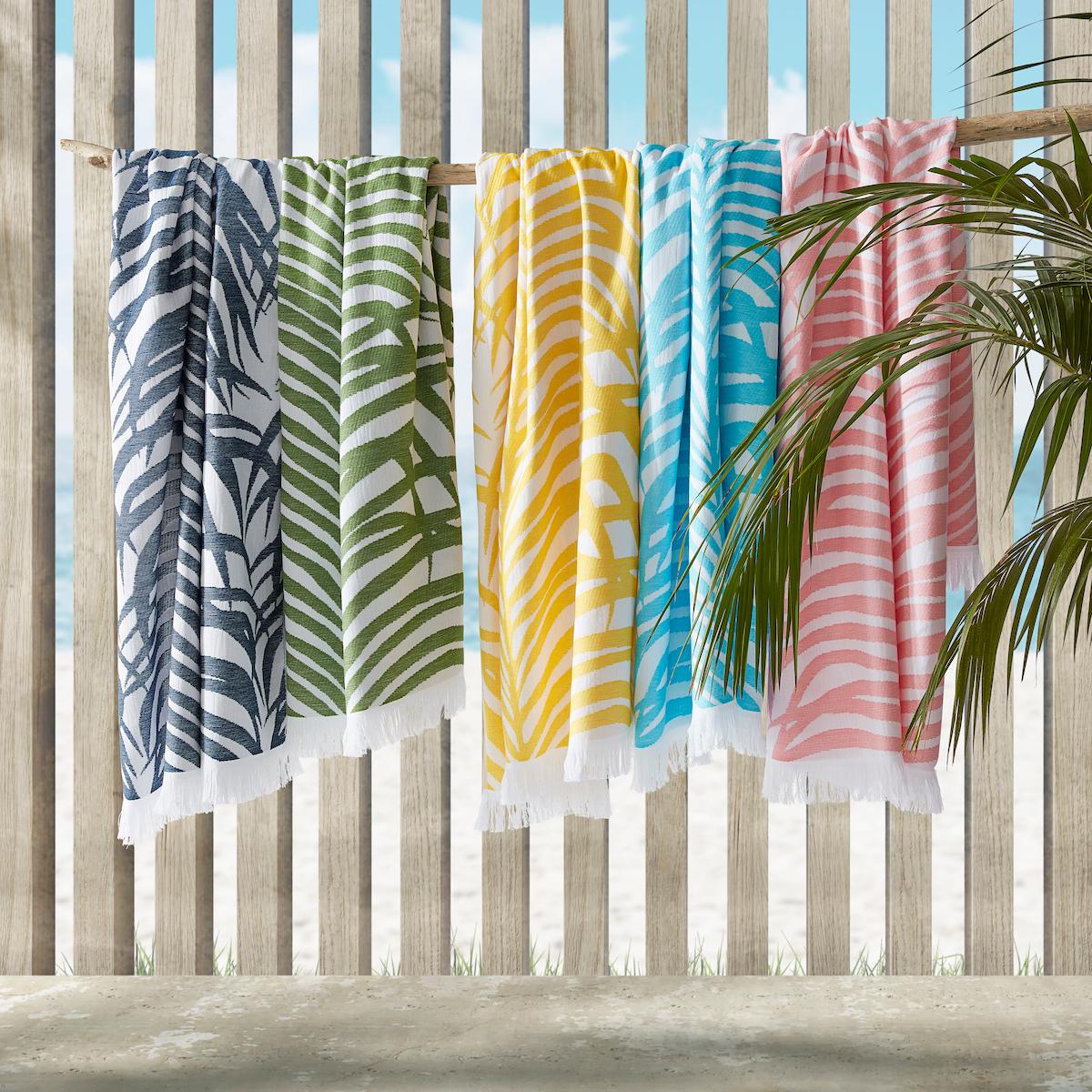 Zebra Palm Beach Towel_FLAMINGO