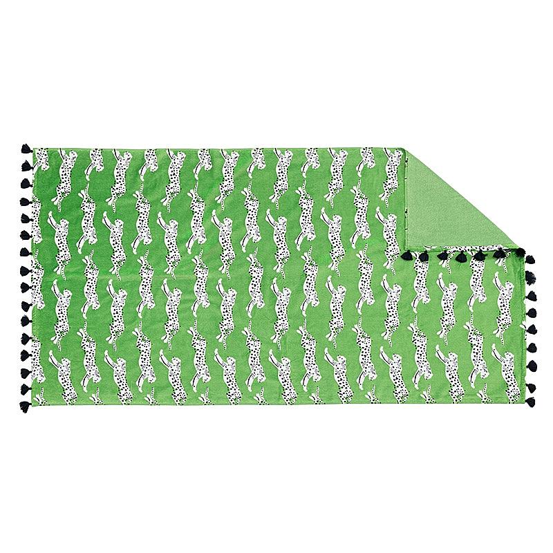 Leaping Leopard Beach Towel_GRASS