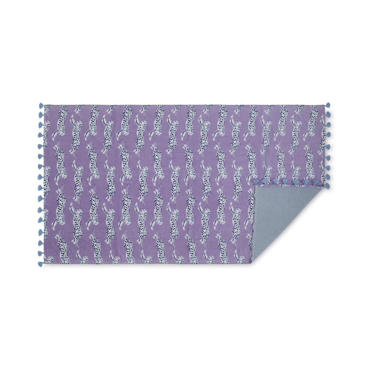 Leaping Leopard Beach Towel_LILAC