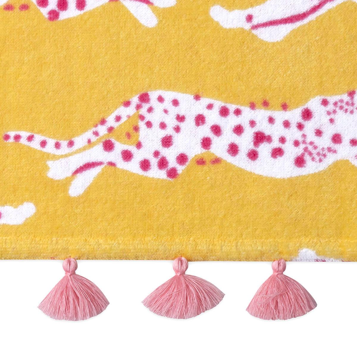 Leaping Leopard Beach Towel_LEMONADE