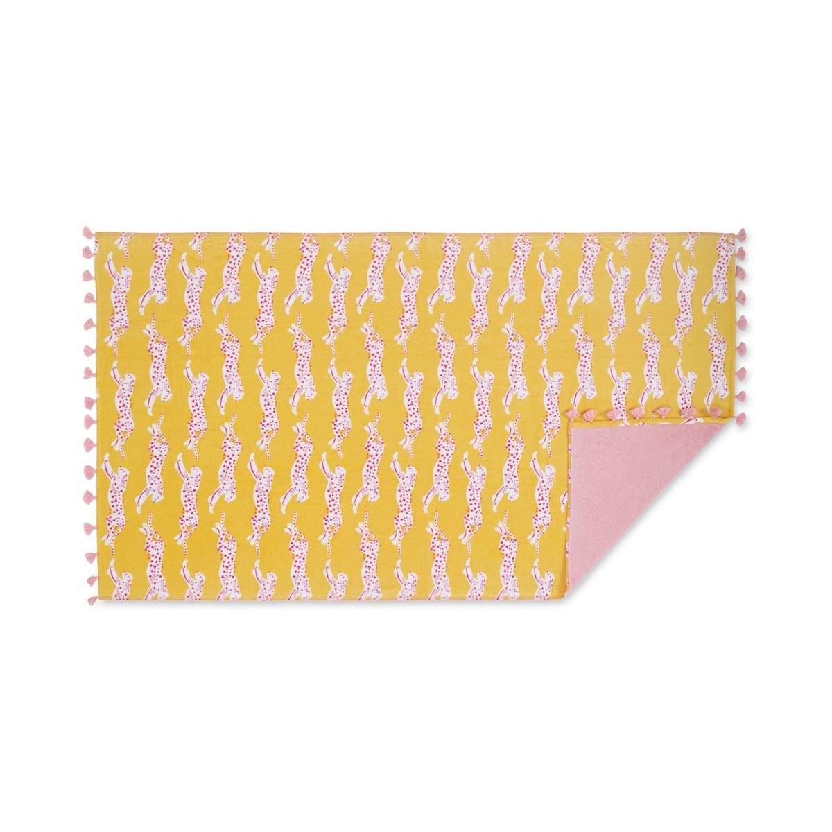 Leaping Leopard Beach Towel_LEMONADE