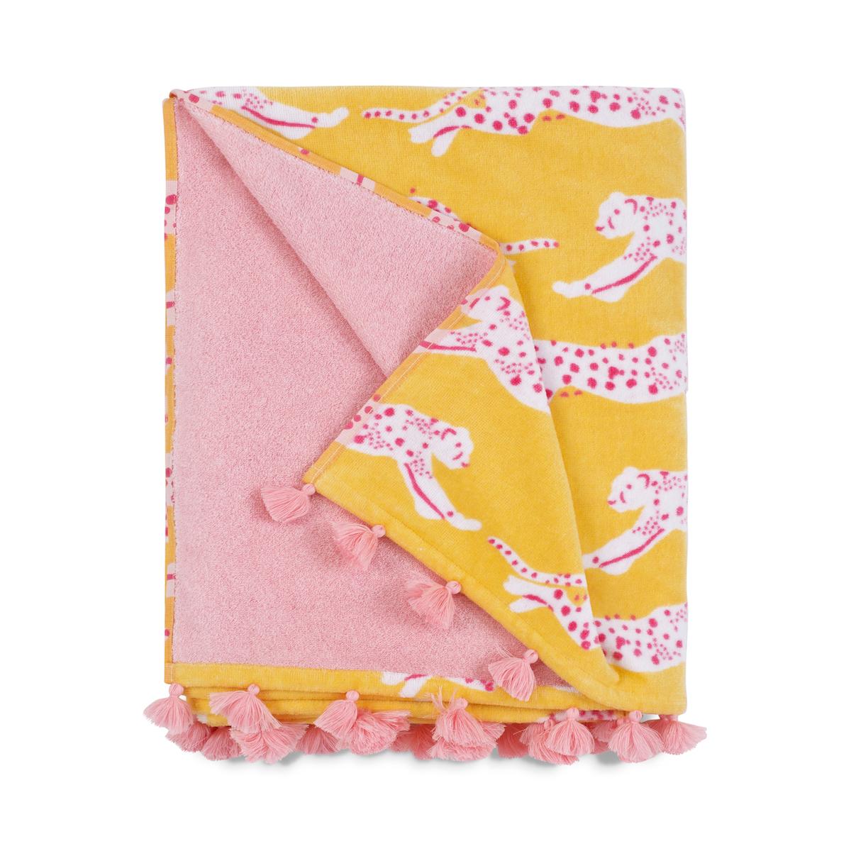 Leaping Leopard Beach Towel_LEMONADE