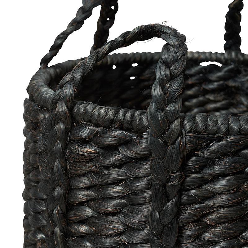 Lubid Abaca Basket_BLACK