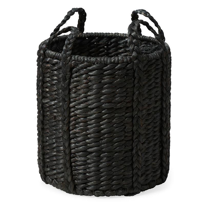 Lubid Abaca Basket_BLACK