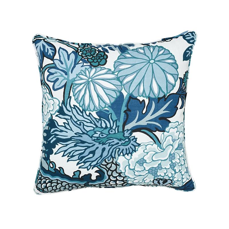 Chiang Mai Dragon I/O Pillow_CHINA BLUE