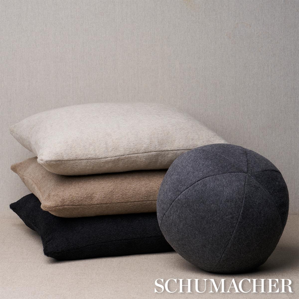 Dixon Mohair Sphere Pillow_SMOKE