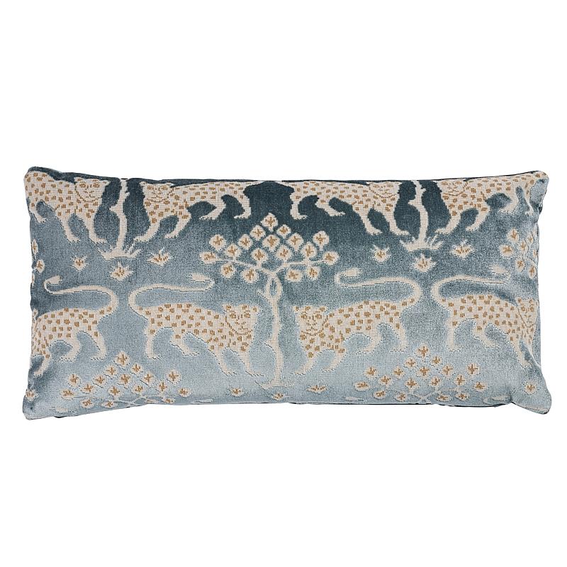 Woodland Leopard Velvet Pillow_MINERAL