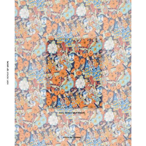 FAIRIE GARDEN_ORANGE AND NAVY