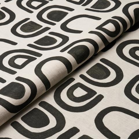 THRESHOLD PRINTED LINEN_CARBON