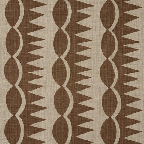 DAGGER STRIPE_BROWN ON NATURAL