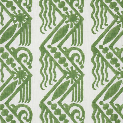 VENETIAN ZIG ZAG BLOCK PRINT_GREEN