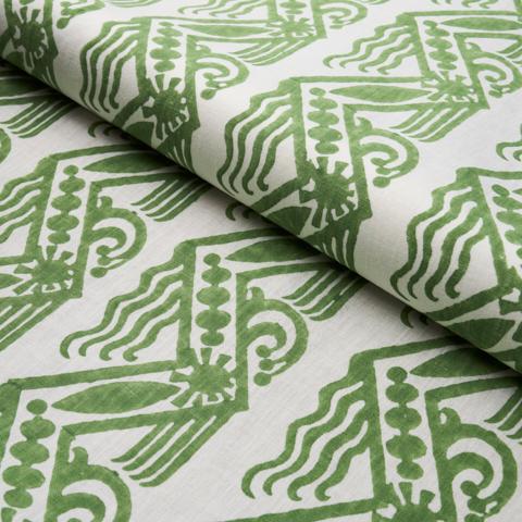 VENETIAN ZIG ZAG BLOCK PRINT_GREEN