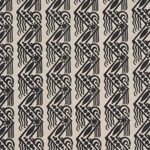 VENETIAN ZIG ZAG BLOCK PRINT_BLACK ON NATURAL