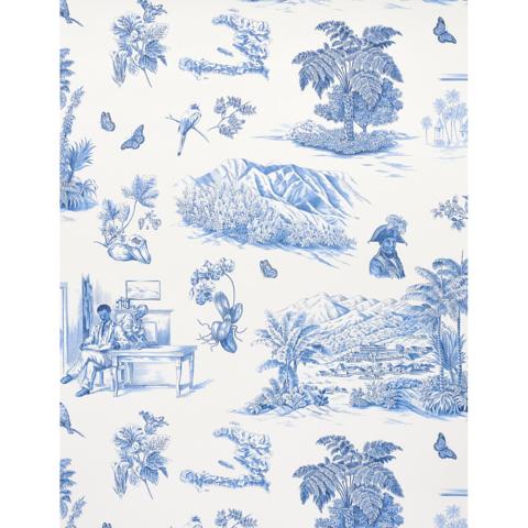 TOUSSAINT TOILE_BLUE ON IVORY