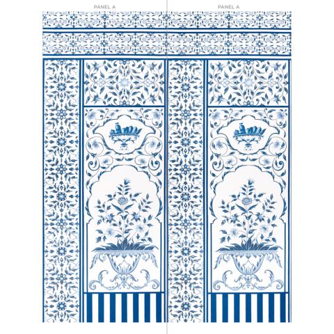 MUGHAL GARDEN PANEL A_BLUE