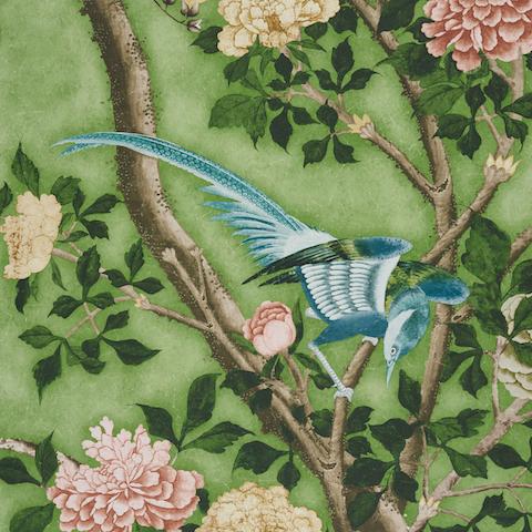 LES OISEAUX PANEL SET_APPLE GREEN