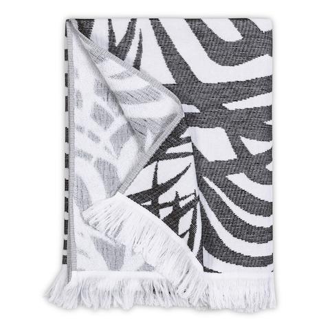 Zebra Palm Beach Towel_BLACK SAND