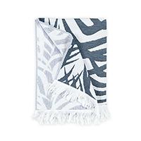 Zebra Palm Beach Towel_NAVY