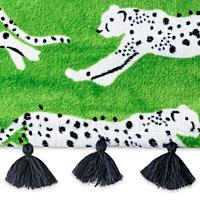 Leaping Leopard Beach Towel_GRASS