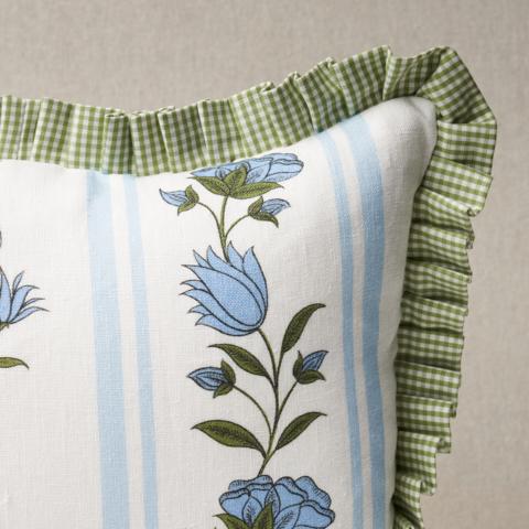 Royal Poppy Stripe Pillow_SKY