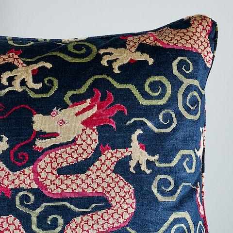 Bixi Velvet Pillow_SAPPHIRE