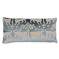 Woodland Leopard Velvet Pillow_MINERAL